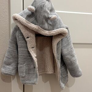 Cozy Gap Gray Kids Jacket with Ears